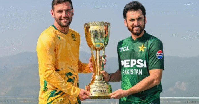 پاکستان اور جنوبی افریقہ کے درمیان ٹی20 سیریز، ٹرافی کی شاندار رونمائی